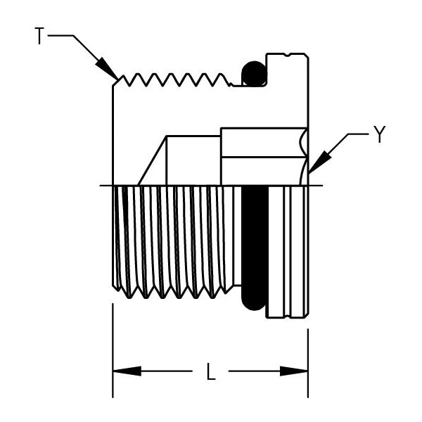 Internal Hex Drive SAE O-Ring Plug With Brown Vitron O Ring - Metric Thread